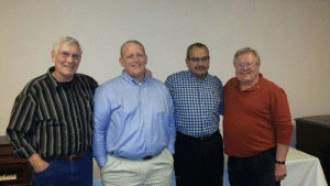 Republican Club Meeting: Pictured: Calhoun County Republican Club President Larry Robinson, Tim Andruss and Frank Anzaldua of the Calhoun County Groundwater Conservation District, and Calhoun County Republican Chairman Russell Cain.