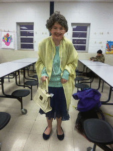 Would you believe she’s only in the 5th grade? Port O’Connor 5th grader Sarah Doggett dressed up to be 100 on the 100th day of school.