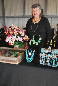 Miss Julia,  JULIA’S CREATIONS  of Victoria One of the many talented artists/craftsmen at the recent Lions Club Arts & Crafts Festival 