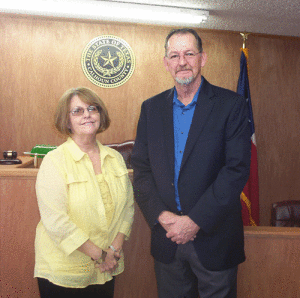 Clerk Barbara Reese and Justice of the Peace Wesley J Hunt