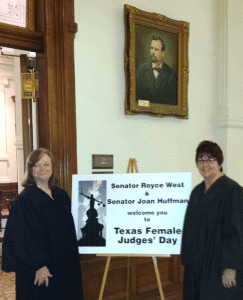 Judges Pomykal and Rosenboom at the State Capitol.