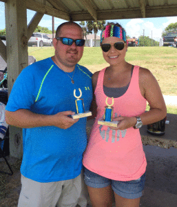 First place horse shoes Cullen and Candis Klesel