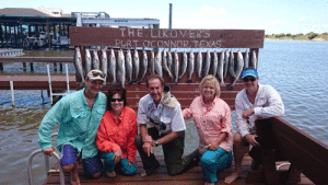 The Likover party with their limit of trout caught from the surf on June 7th with Capt. RJ Shelly.