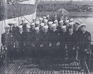U-530 in Houston, Texas in 1945 with U.S. Navy Crew during the Victory Tour. 