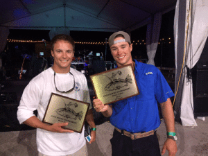 Braeden and Derek Moody 2nd in both the Master Angler and Trout Divisions Poco Bueno Inshore Tournament