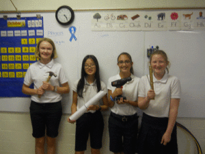 New 4H Officers Shown from left is Erin Dent – President, Jenny Pham, Emma Mayfield, and Abigail Holford.