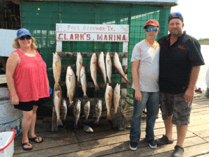 The Kirkman family from the Fort Worth area with their catch from 9/25. - Capt. RJ Shelly