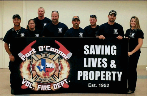 Members of the Port O’Connor Volunteer Fire Department