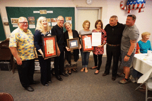 Russell Cain, Rep. Todd Hunter, Connie Hunt, Becky Berger, Rep. Geanie, Morrison, Carol Wooten, Ed and Corbin Hunt