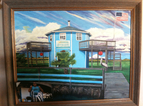 Clint’s Island Paradise as it was about 10 years ago, painted by Phyllis Hatton.