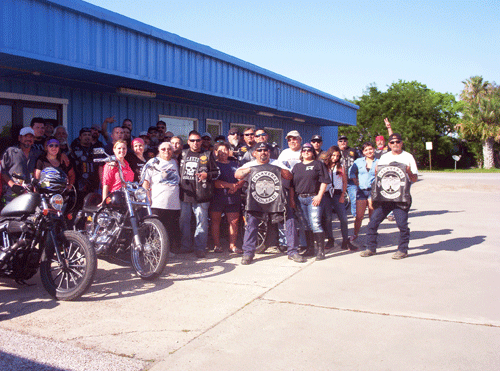 Members of Calaveras Bike Club and the Carriles Family