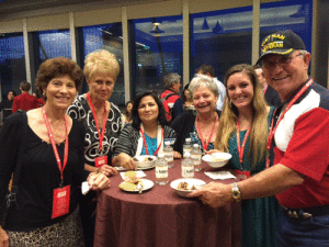 Calhoun delegates at Ice Cream Social hosted by Senator Lois Kolkhorst. (L to R) Anne Burt, Jan Faulkner, Judy Torres, Connie Hunt, Kingsley Scott, Jim Faulkner