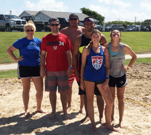 Shrimpfest Volleyball Tournament Winners “Above The Net” Niko Salinas, Jacqulynn Pacini, Gianna Salinas, Josh Fox, Michael Olvera, Paige Poth 