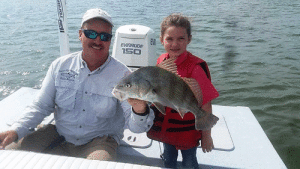 Emma from Newark, TX with one of the drum that she caught on October 2, 2016. Emma has been coming to Port O’Connor every year since she was 3 years old. It has been a pleasure watching this young lady grow up. She has become quite an angler. Occasionally she even let’s someone else on the boat catch a fish. -Capt. RJ Shelly