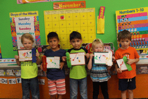 Pre-K Oliver Busby (1st place ink); Bryce Sandy (2nd place ink); Isaiah Ochoa (Honorable Mention ink), Audrey Breedlove (3rd place ink), Timothy Reneau (Honorable Mention ink) 