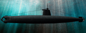 Rendering of a Japanese Type A Ko-hyoteki class mini-submarine
