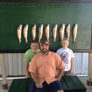 Longtime customer brought his boys to POC for some redfish action with Capt. Ron of Scales and Tales Guide Service. These young men did a great job fighting and landing these fish. What an experience for these guys.