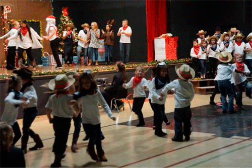 POC School children perform in the annual Christmas program. -Photo by Bill Tigrett