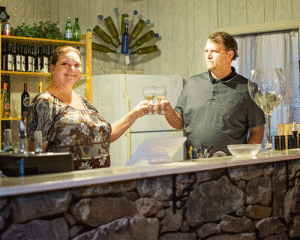 Cheri and Tyler Whatley Owners of Rusty Hook Winery 