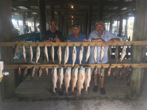 Guys from Louisiana enjoyed a recent morning trip with Capt. Ron Arlitt of Scales and Tales Guide Service. The trout action was on early and often. After landing their limit of trout, it was time to tackle some nice reds and mangrove snapper. Scales and Tales Guide Service 361-564-0958 