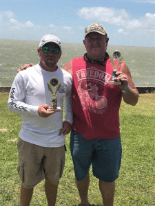 Shrimpfest Washer Winners 1st place: Boo Knezek and Gary Clark 2nd place: Tim and Kaitlyn Ripple 