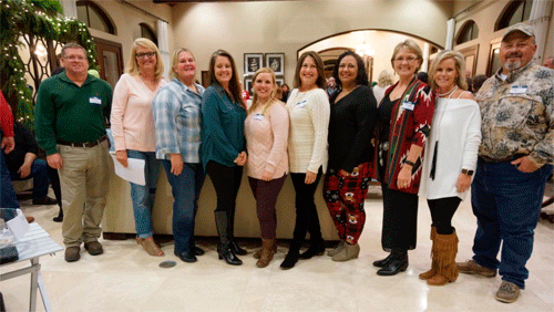 Port O’Connor Chamber of Commerce Board of Directors left to right: John Reneau, Darla Parker, Mary Jo Walker, Dawn Ragusin, Kacie Skalak, Mary Francis Bauer, Eloisa Newsome, Ronna Fishbeck, Staci Hein, Troy Wygrys.
