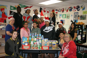 Hope High School donated food to the Calhoun County Ministerial Alliance during the Christmas holiday.  -Laurie Weaver