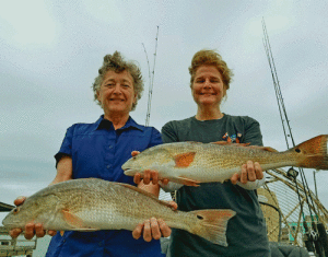 Sharon and Gina Combat Redfishing on their Ladies Day Out. Ladies are so much fun on these Combat Redfishing Trips, they really enjoy the Airboat Ride. -Capt. Jeff Larson