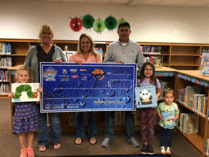 The Chamber of Commerce Shrimpfest Fishing Tournament was fortunate enough to have funds left over from our 2017 tournament that allowed us to give back to a local organization. They presented a $1,000 donation check to the Seadrift Library to continue kid’s education and an option to purchase additional books and reading materials. Pictured left to right: Chelsey, Librarian- Robbie Bess, Kristine Metcalfe- President Seadrift Chamber of Commerce, Austen Rivera -Tournament Committee Member, Payten, and Falen. The Chamber of Commerce was also able to donate $1000 to the Boy Scout Troop 106. 