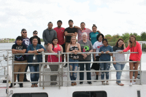 Hope High School Aquatic Science class on a field trip.  They enjoyed activities on the floating classroom boat, the Archimedes, on March 23, 2018.    -Laurie Weave