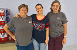 Pictured above (left to right): Kathy Wilson (Rockport United Methodist Church), Leslie Machiavelli (Mayor of Point Comfort), Signy Sizer (Port Lavaca United Methodist Church). 
