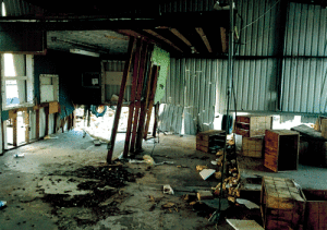 Alby’s building after Hurricane Harvey 