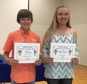 Congratulations to Scott Esch and Rylee Currier, Athletes of the Year at Seadrift School.