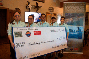 The month of May has been another record setting month at Bay Flats Lodge Resort & Marina. The generosity of our customers continues to amaze us! This month, Bay Flats Lodge customers donated $1766.33 to the Building Conservation Trust (BCT), and we’re happy to match their gift. These funds are going directly to building and restoring fishing habitat on the central Texas coast. So, even if you haven’t been to Bay Flats and contributed personally, all of us who love the coastal area are beneficiaries of these thoughtful donations! 