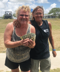 1st Place Horseshoe Winners; Laurie Brown and Rhonda Braun 