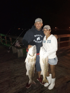 Bull Reds! Blue & Ro caught these on October 10 off King Fisher Pier using sand trout as bait.