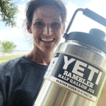 Jamie Jenkins won a Yeti Rambler at the Adopt-A-Beach clean up.