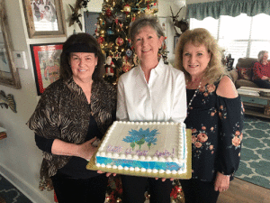 Friends joined together on January 6, 2019 for a”Goodbye Party” honoring one of POC’s favorite citizens- Jane Madden. Jane, who is originally from Georgia, is moving back there to be near family. Jane has been active in the Community as a member of “The Friends of the POC Library, “Hooked On Books” Book Club, & has been a true asset to POC!! Members of both organizations & other friends treated Jane to a beautiful cake, delicious refreshments, and a wagon full of gifts, cards, poems, tributes , and well wishes to help send her on her way. We love and will miss you, Jane, but wish you well in your new life and new home!!  Until we meet again.....