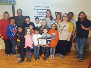 At their first Volunteer Banquet, First United Methodist Church in Seadrift presented Seadrift Cub Scout Pack 106 with a certificate for volunteering to assist carrying food out for people during Feed My Sheep. 					   -Leslie Shirhall