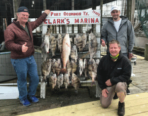 John, Andy and Doug with their catch from 3/14.  They were fishing with Capt. RJ Shelly. 