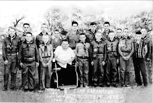 Boy Scout Troop 106 with Scout Master Johnny Holder - 1960 