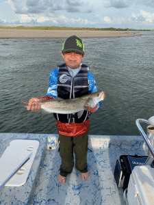 Jaxon Werner caught his largest trout on August 4, 2019, fishing with his grandfather Tony Ferrell. 