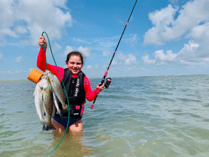 A Nice Stringer! Peyton Junek, Cal Junek’s youngest granddaughter enjoyed a great day of fishing with her family.