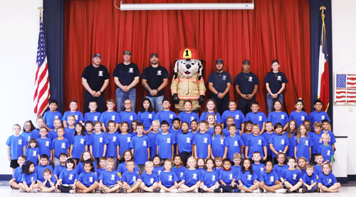 Port O’Connor Volunteer Fire Department visited with the Port O’Connor schoolchildren- Oct. 4.