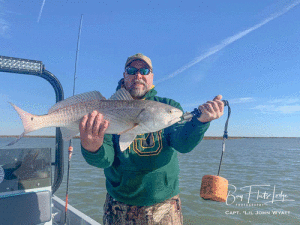 “Big 12 Champion” -Capt. Lil’ John Wyatt, Bay Flats Lodge