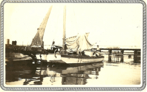 An oyster boat of many years ago. -Tayna DeForest