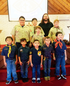 Seadrift Cub Scouts would like to thank Seadrift Methodists Church for inviting the Scouts to participate in Scout Sunday with them each year. Pastor Cody Logan does a wonderful job including the boys during the sermon. The Methodist Church family always makes the Scouts feel welcomed and shows their support throughout the year. 