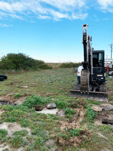 After many weather delays, engineering and permitting, the septic is being replaced at the Indianola side public restroom at Magnolia Beach. They’ll be ready for summer. Cal. Co. Precinct 1 -Debbie Bonnet Riley