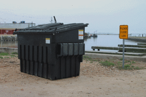 A joy and hopefully a solution for Seadrift’s fish cleaning station is a brand-new dumpster! This dumpster comes equipped with a locked lid and a trap door to encourage people to use it for disposing fish parts only. The dumpster is made of non-corrosive vinyl so it won’t rust. The city is using a new chemical to keep the odor down. Our hats off to Ricky Carter, Mayor Elmer DeForest, and Councilman Kenneth Reese for their efforts in securing this new dumpster! -Tanya DeForest