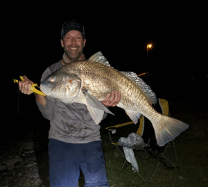 Fishing recently near Port Alto, Mark Moore from Cedar Park caught this big Black Drum with crab as bait. He also caught a 28.5” Redfish fishing from his kayak.